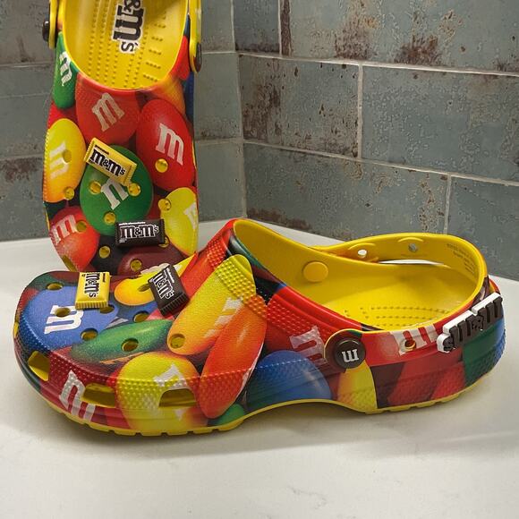 M&M Multicolor Crocs Mens Size 10 With  M&M Jibbitz Charms main image 6